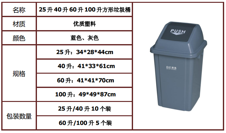 翻蓋塑料垃圾桶